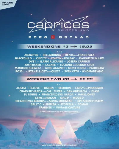 Affiche officielle Caprices Festival 2026 - Programmation et lineup