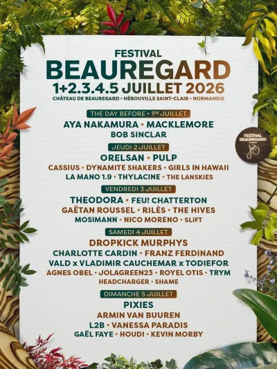 Affiche officielle Beauregard 2026 - Programmation et lineup