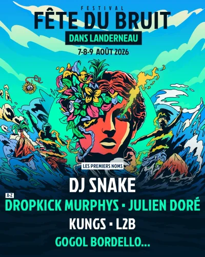 Affiche officielle Fête du Bruit Landerneau 2026 - Programmation et lineup