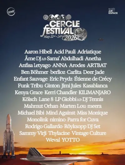 Affiche officielle Cercle Festival 2026 - Programmation et lineup