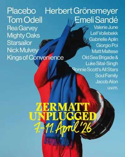 Affiche officielle Zermatt Unplugged 2026 - Programmation et lineup