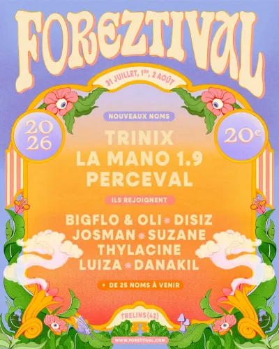 Affiche officielle Foreztival 2026 - Programmation et lineup