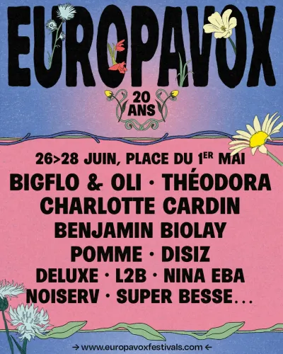 Affiche officielle Europavox 2026 - Programmation et lineup