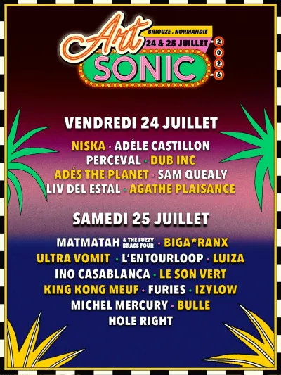 Affiche officielle Art Sonic 2026 - Programmation et lineup