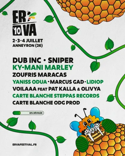 Affiche officielle ERVA Festival 2026 - Programmation et lineup