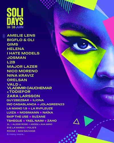 Affiche officielle Solidays 2026 - Programmation et lineup