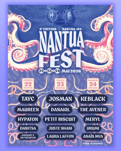 Affiche officielle Nantua Fest 2026 - Programmation et lineup