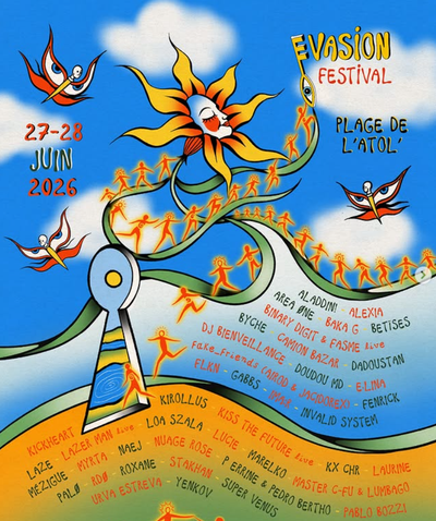 Affiche officielle Evasion Festival 2026 - Programmation et lineup