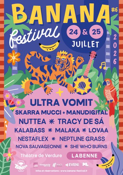 Affiche officielle Banana Festival 2026 - programmation et line-up