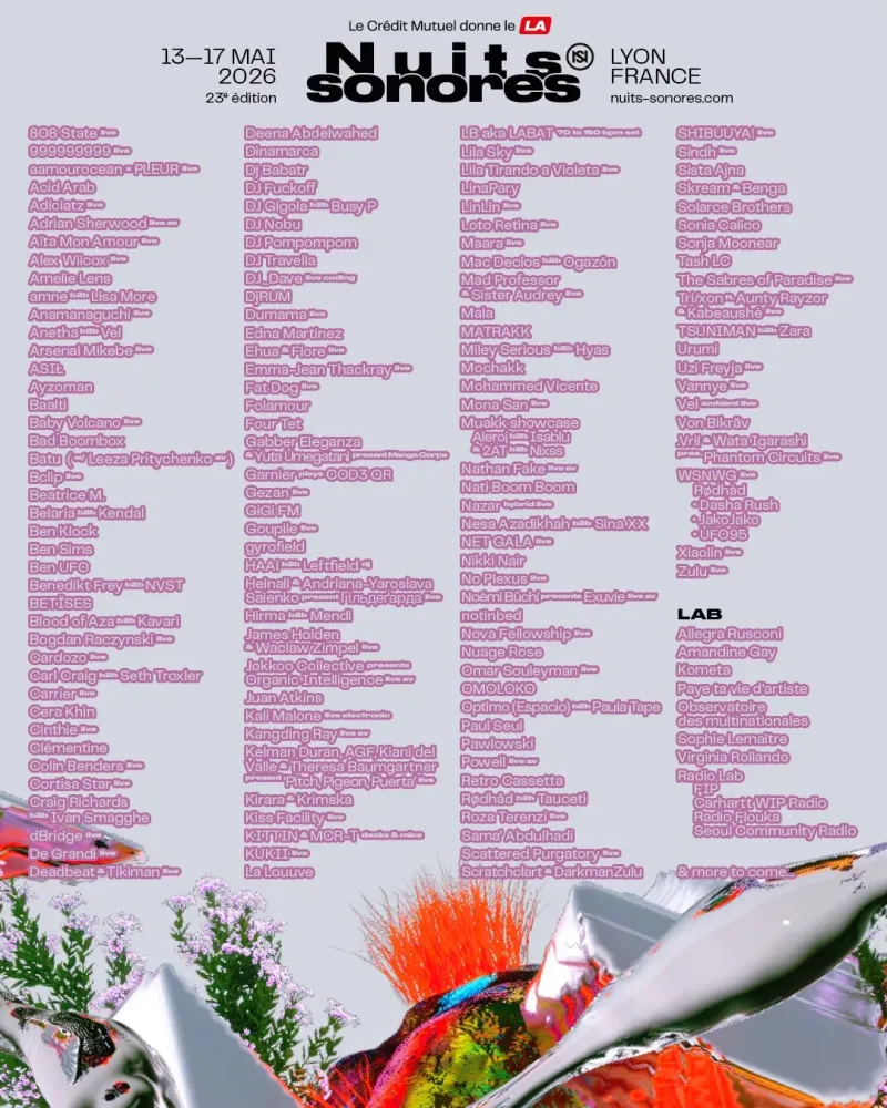 Affiche Nuits Sonores 2026